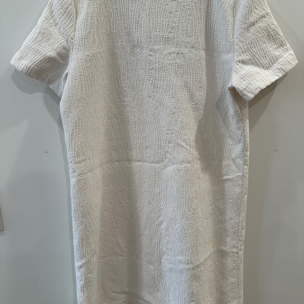 Emerson Fry - White Short Sleeve V-Neck Dress w/Pockets, Size M - Picture 6 of 6